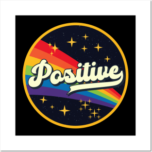 Positive // Rainbow In Space Vintage Style Posters and Art